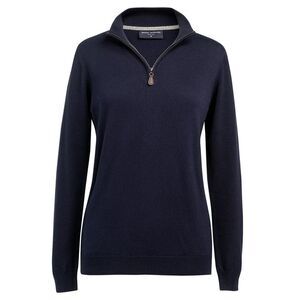 Brook Taverner Womens/Ladies Taylor Quarter Zip Sweater / Navy